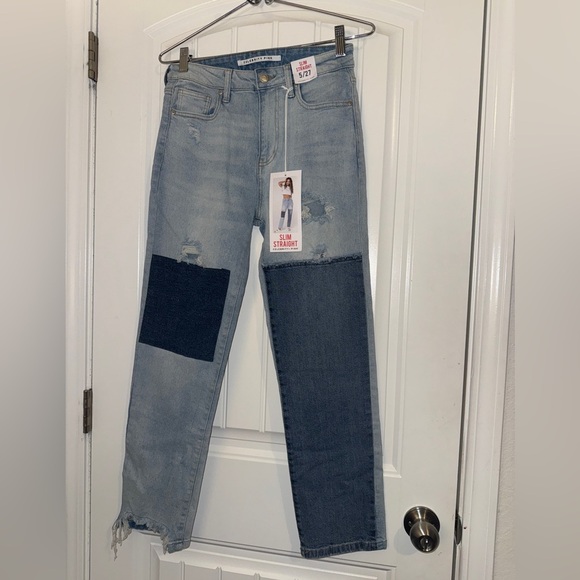 Celebrity Pink Denim - Celebrity Pink Women's Jeans Light Blue and Dark Blue Slim Straight 5/27 New
